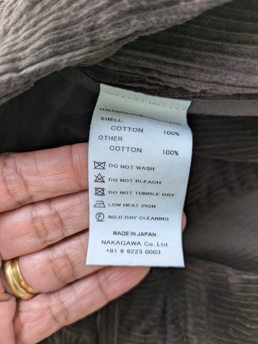 Nicholson & Nicholson Corduroy Cropped pants - Picture 5 of 7